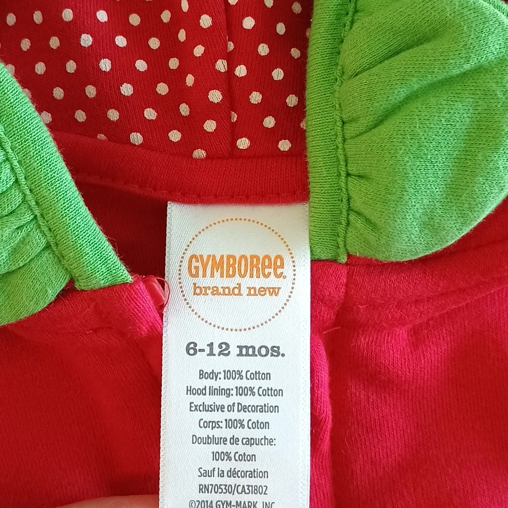🆕 Gymboree Adorable Strawberry Hoodie